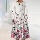 thumbnail image 2 of Vestido tipo jersey con cuello redondo y manga larga estampado a la moda para mujer Pompotops  hdfakjf4678, 2 of 5