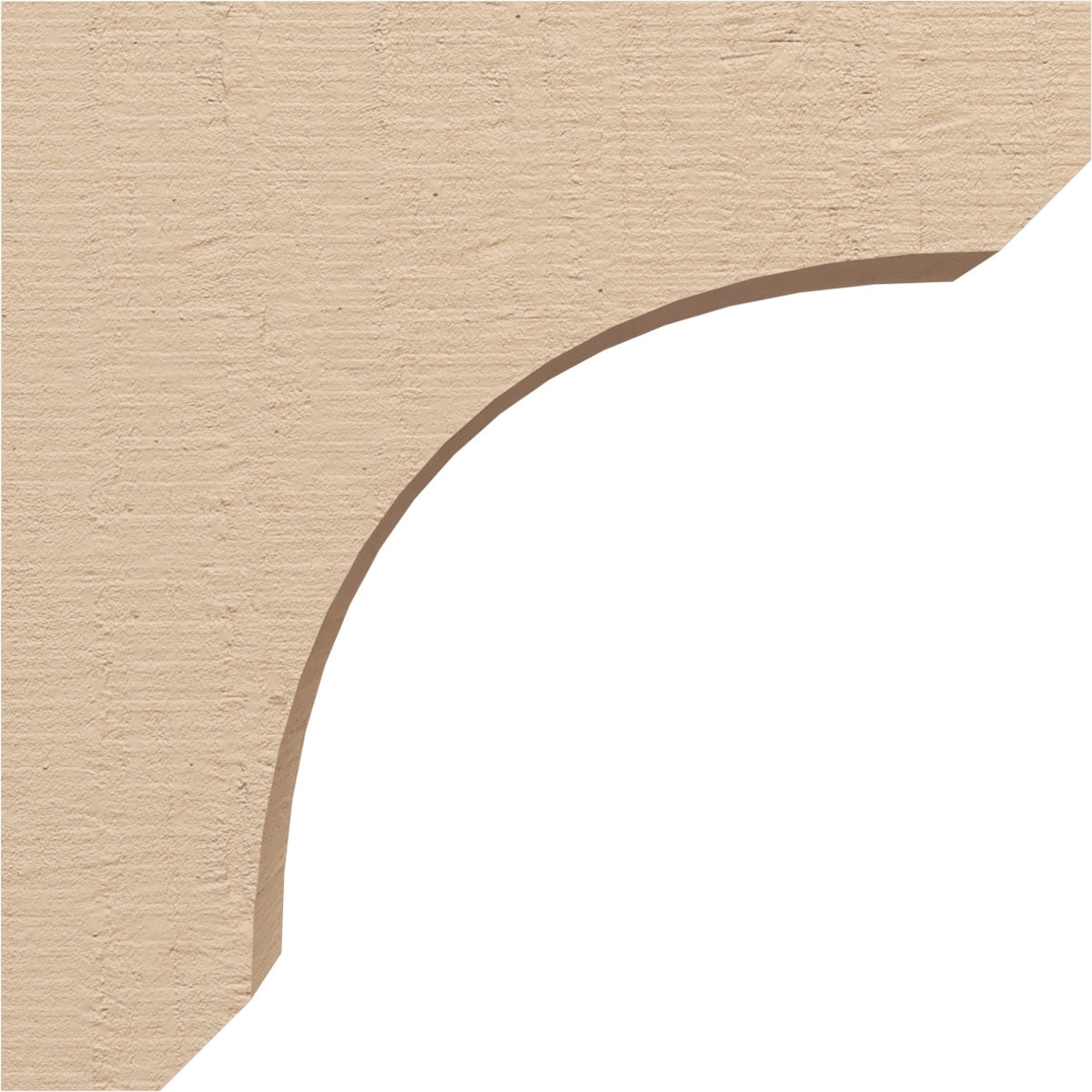 3"W x 12"D x 12"H Thin Legacy Rough Cedar Woodgrain TimberThane Corbel, Primed Tan