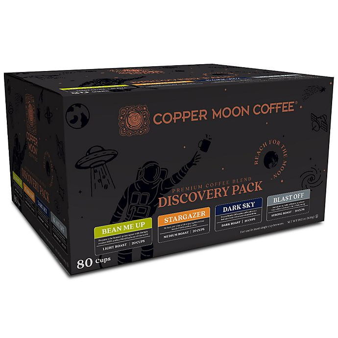 Copper Moon Coffee Discovery Pack Premium Blend Single Serve Pods 80