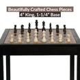 thumbnail image 3 of Sterling Games Wooden Chess Table with Checkers Backgammon Combo Set, Charred Oak, 3 of 11