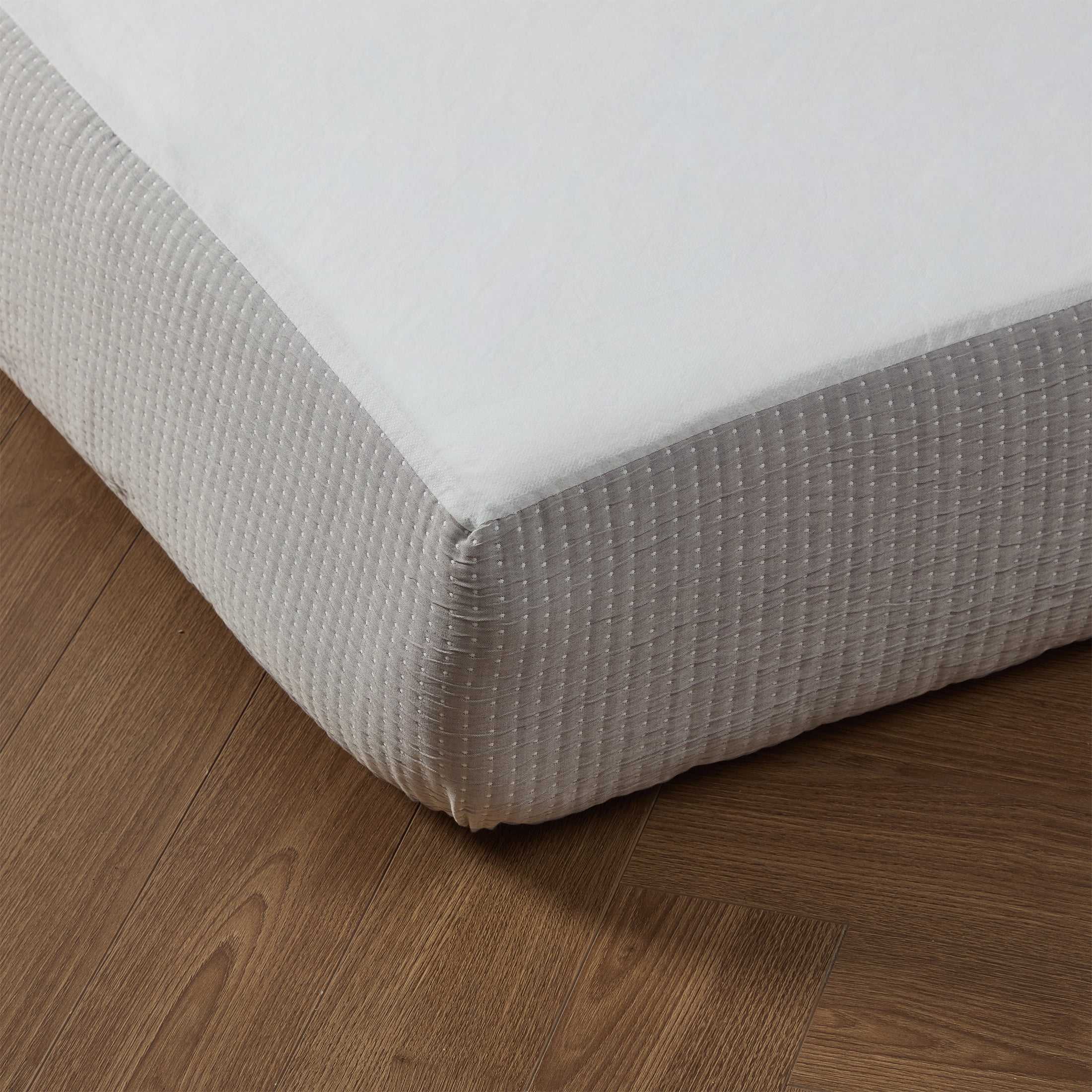 Better Homes & Gardens Matelassé Box Spring Cover, Gray, Queen