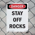thumbnail image 4 of Stay Off Rocks OSHA Danger Aluminum Sign 14 Inch x 10 Inch - 5 Pack, 4 of 8