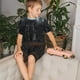 thumbnail image 4 of Balery Gloomy Mansion Forest Scene Conjunto de Pijama Infantil de Manga Corta con Estampado – Ropa de Dormir de Algodón Suave-Medium, 4 of 6
