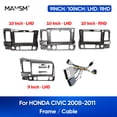thumbnail image 2 of MAMSM para HONDA CIVIC 10 PULGADAS 2008 2009 2010 2011 2 Din Car DVD Radio Fascia auto audio Dash Kit Instalación Marco Embellecedor Bisel, 2 of 5