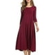 thumbnail image 5 of Vestidos de primavera para las mujeres 2024 vestido boho casual color sólido manga media gran swing vestido de cintura alta vestidos de novia de verano, 5 of 5