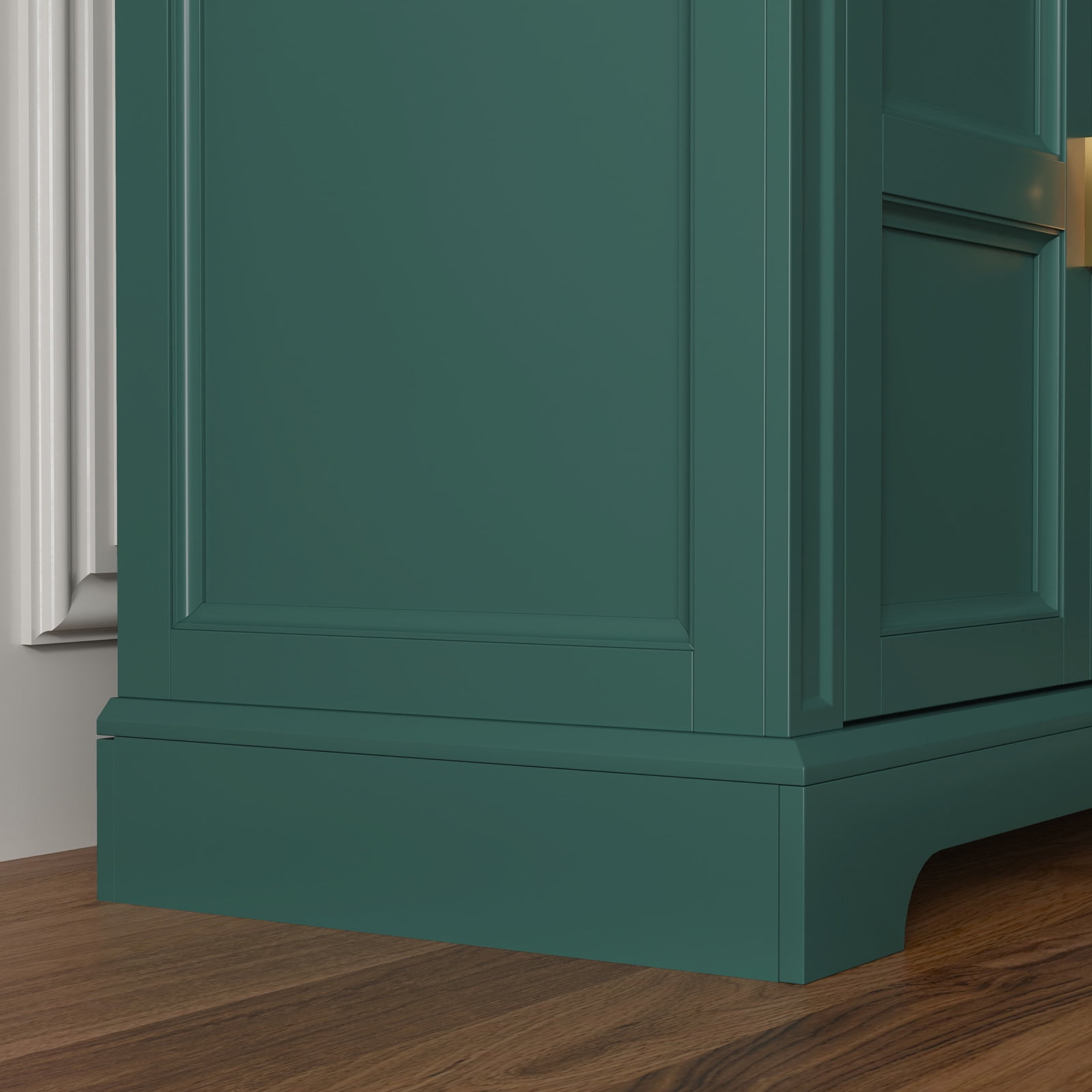 HLR Green 67" Modern Farmhouse TV Stand, Wood Entertainment Center for 75 In TV for Living Room