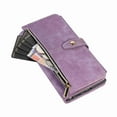 thumbnail image 6 of Jiahe Cover for Samsung Galaxy A13 4G, Mulit-Function Wallet Case,Flip Leather Zipper Card Holder Stand with Adjustable Shoulder Strap Full Body Protection Case Cover, purple, 6 of 7