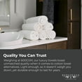 thumbnail image 6 of BedVoyage Luxury Bath Towels, 600 GSM, Ultra Soft Viscose derived from Bamboo, Super Absorbent, Extra Large 30x54, Bath Size Towel for Bathroom (White), 6 of 9