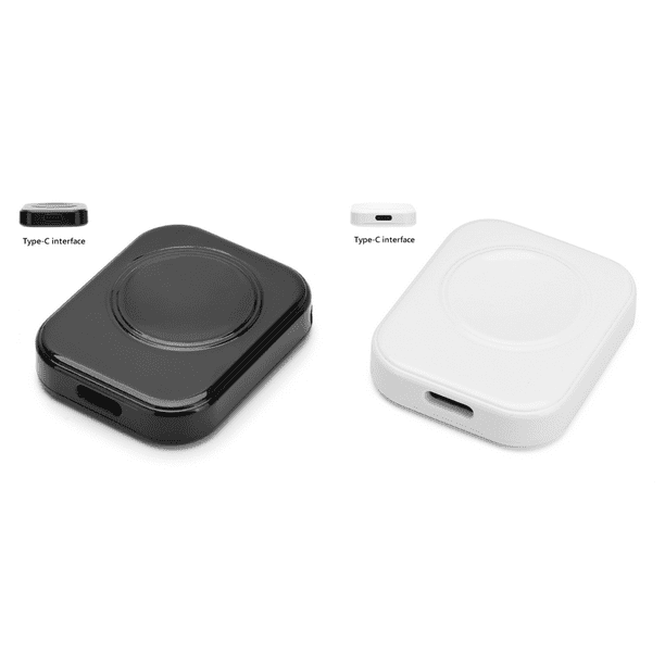 Adaptador de carga magnético inalámbrico de 5V/1A para reloj (puerto negro TYPE-C)
