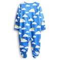 thumbnail image 2 of Wonder Nation Organic Cotton Baby Unisex Zip Front Footed Sleep N Play Pajamas, Sizes Preemie-6/9 Months, 2 of 3