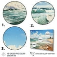 thumbnail image 3 of Designart "Coastalbeachsand Sandy Serenity Painting VI" Landscapes Floater Framed Wall Decor, 3 of 7