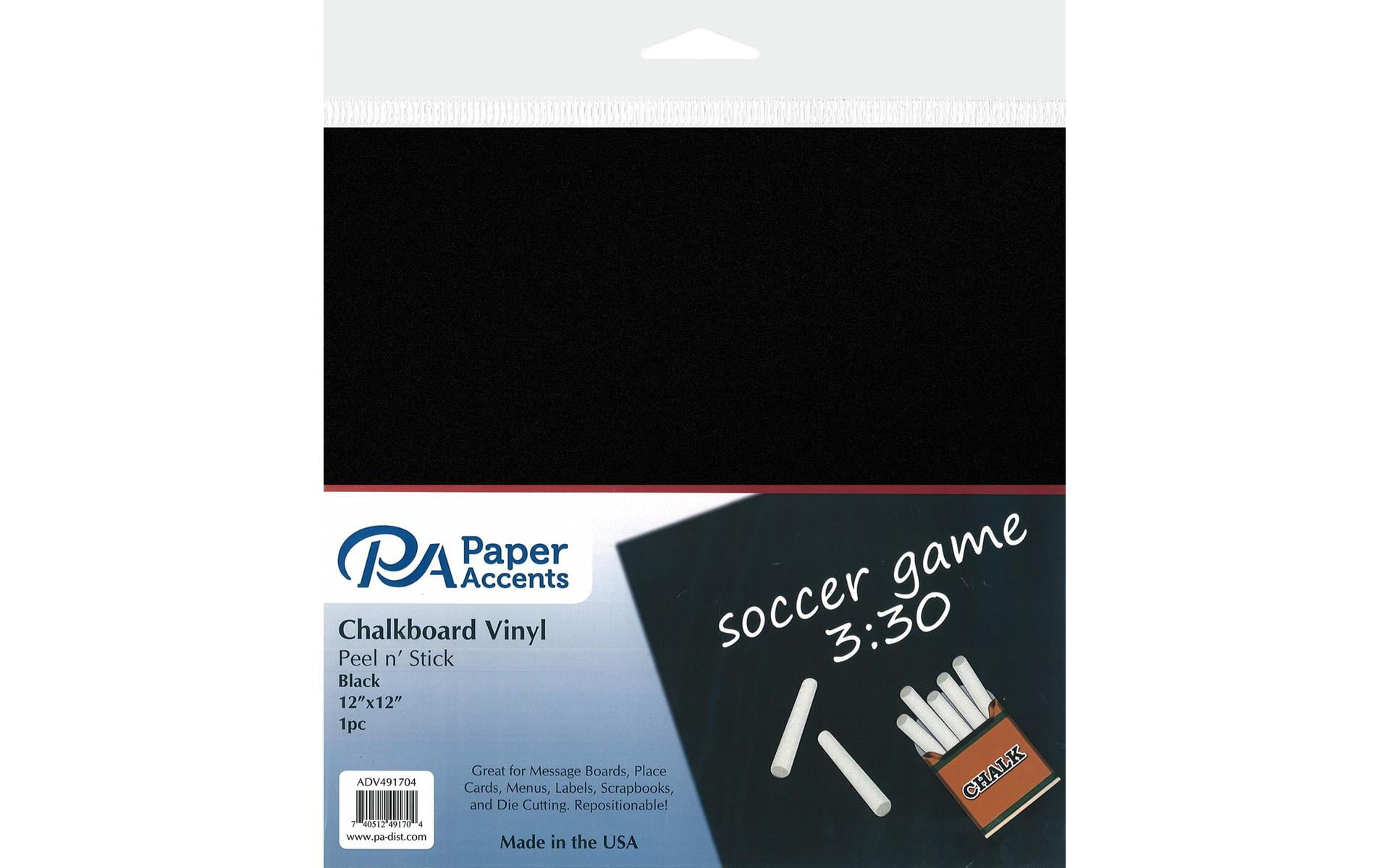 Vinyl 12x12 Removable Adh Chalkboard Black 1pc