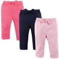 thumbnail image 1 of Hudson Baby Pantalones Y Leggings Unisex De Algodón Para Bebé, Rayas Rosa Claro, 12-18 Meses, 1 of 1