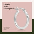 thumbnail image 4 of Kezef Women's 925 Sterling Silver Hoop Earrings - Hypoallergenic - 20mm, 4 of 7
