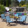 thumbnail image 4 of ARDEN Outdoor Midback Chair Cushion, 18 x 16.5, Rain-Proof, Fade Resistant Amalfi Blue Tile, 4 of 9