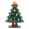 thumbnail image 1 of Árbol de Navidad de madera verde con diseño de escaparate, adorno de escritorio, soporte creativo de exhibición de árbol de Navidad enrejado, accesorio decorativo - Talla S, 1 of 7