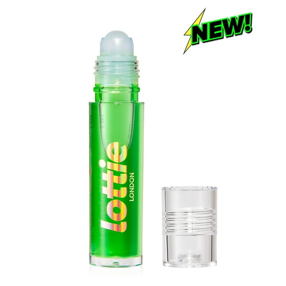 Lottie London Roller Glaze Apple, Rollerball pH Color Changing Lip Oil in Green, 0.23 fl oz