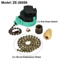 thumbnail image 2 of Uxcell Pull Chain Switch 3Speed ZE-268S6 w Chain for Ceiling Fan Lamp Green Bronze 2 Set, 2 of 5