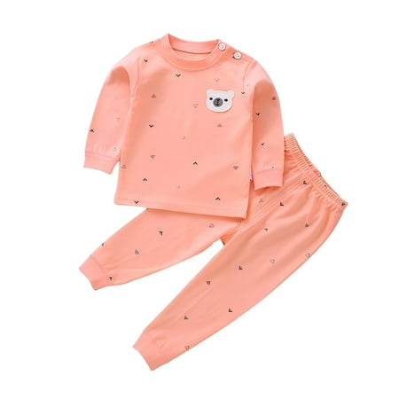 

Baby clothes cotton Class A suit pajamas spring cardigan underwear set