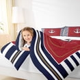 thumbnail image 5 of Feelyou Sailboat Anchcor Kids Bedding Comforter Set, Cartoon Rudder Print Twin Comforter Sets, Ocean Marine Theme Bedding Set, Breathable Home Decor, 2-Piece, 5 of 9
