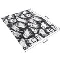 thumbnail image 4 of Black Halloween White Ghosts Blanket,Comfortable Soft Flannel Throw Blanket,All Season,Warm Lightweight Blankets for Sofa Bed Couch Living Room Chair,60"x80", 4 of 4