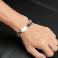 thumbnail image 2 of Pulsera de acero inoxidable para hombre con eslabones de cadena de dos tonos, 2 of 2