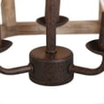 thumbnail image 4 of LNC 3-Light Farmhouse Bronze Semi-Flush Mount Rustic Wood Candlestick Semi-Flush Mount, 4 of 9