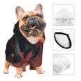 thumbnail image 3 of Goofa Lone Rider Under Red Sky Pattern Small Dog Sweater Hoodies Pet Grey Hooded Soft Fleece Sweatshirts with Pocket Fall Winter Puppy Cat Sweaters Warm Clothes-Small, 3 of 8