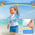 thumbnail image 2 of MoKo Swim Floaties Vest for Kid 20-50lbs, Pool Arm Float Water Wings Swim Training Equipment, Blue Squirting Whale, 2 of 5