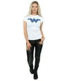 thumbnail image 3 of DC Comics T-Shirt en Coton pour Femmes Wonder Woman à Motif avec Logo Rembourré, 3 of 4