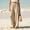 *Khaki, variant on ClodeEU Women's High Waisted Linen Blend Wide Leg Pants, Elastic Waist Flowy Trousers with Pockets Army Green,Women's Plus L