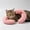 Pink, variant on U-Shaped Pet Calming Pillow Soft Neck Support Washable Sleep Cushion for Small Dogs Cats,Blue
