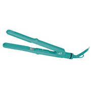ISO Beauty Turbo Silk Edition 1 Inch Scratch resistant Titanium Plates Hair Straightener Flat Iron - Curved, Sleek Body Design Allows You To Create Multiple Styles - (Turquoise)