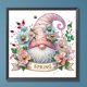 thumbnail image 3 of Pintura de diamante 5D DIY Taladro parcial con forma especial Primavera Flor Gnomo 30x30cm, 3 of 9