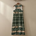 thumbnail image 5 of Xoenoiee Aztec Southwest American Tribal Tie Dye Print Women's Maxi Dresses with Pockets 2026 Summer Spring, Casual Boho Beach Long Sundress, Cotton Linen Sleeveless Tank Dress Vacation Outfits, M, 5 of 7
