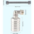 thumbnail image 2 of 304 Stainless Steel Fully Automatic Float Valve, Automatic Water Level Controller for Water Tank, Mini Stainless Steel Float Ball Valve (Plug)., 2 of 5