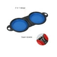 thumbnail image 5 of 2 in 1 Collapsible Dog Bowls for Travel, Dog Portable Water Bowl Pet Feeding and Watering Dish for Dogs Cats Pet Foldable Feeding Watering Dish for Traveling Camping Walking, BPA Free, Blue, 5 of 7