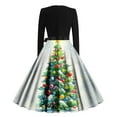 thumbnail image 3 of Hvot&aat Christmas Dresses for Women Long Sleeve Funny Xmas Printed Dress Vintage Crewneck Christmas Holiday Party Dresses, 3 of 3