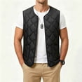 thumbnail image 2 of Atkumj Quilted Puffer Vest Men Casual Full Zip Solid Color Winter Vest Comfortable Sleeveless Puffy Vest with Pockets S, 2 of 8