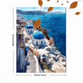 thumbnail image 3 of Greek Santorini Blue Dome Church Canvas Print Wall Art for Living Room Bedroom Dining Room Hotel Office Cafe Decor, 3 of 8