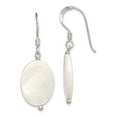thumbnail image 3 of 925 Sterling Silver White Mother of Pearl Earrings, 3 of 5