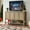Cherry Oak, variant on SICOTAS 55 Inch  Wide TV Cabinet for 55 65 Inch TV, Rattan Media Console Cabinet with 4 Doors & Adjustable Shelves, Boho Enterment Center for Living Room, Cream White