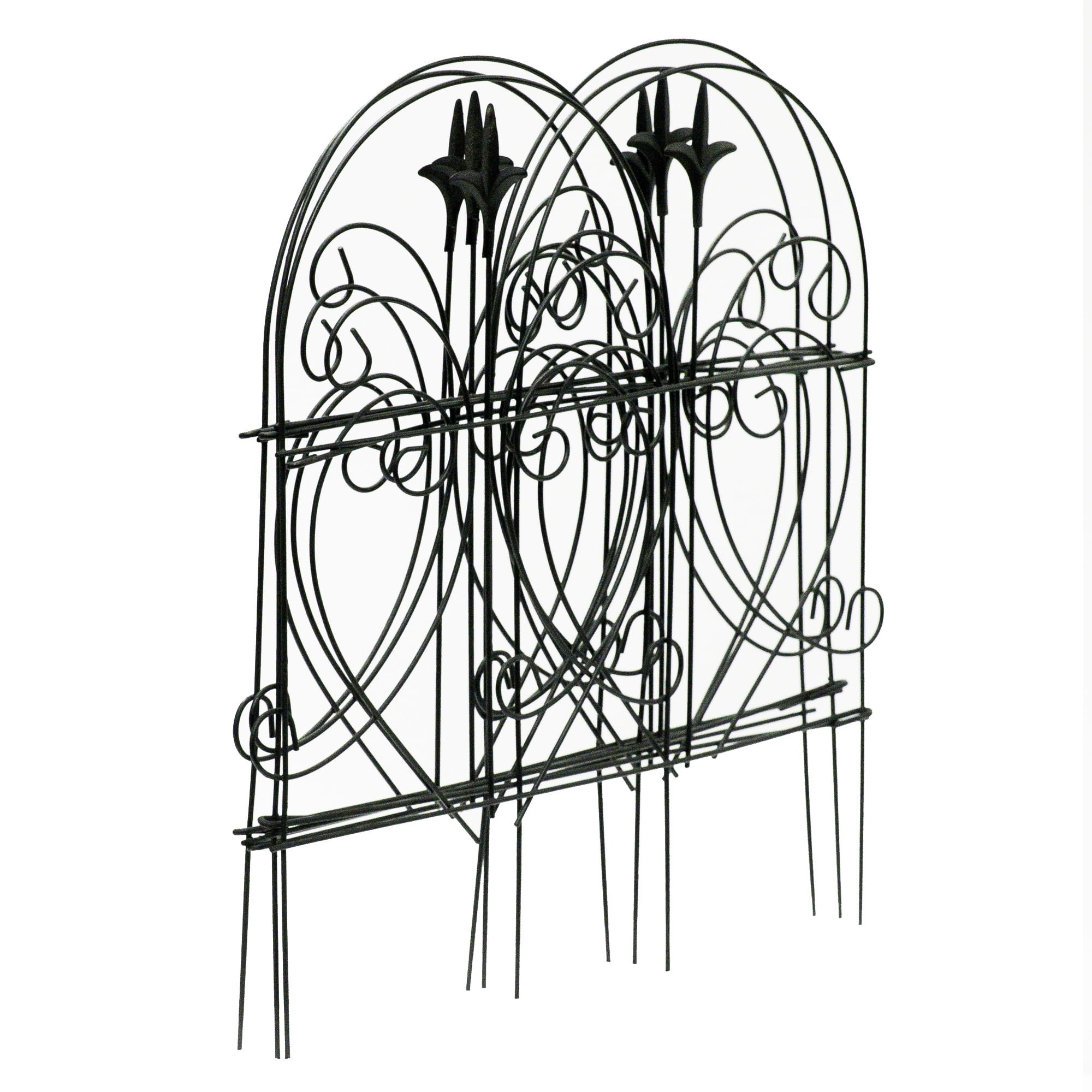 Glamos Wire 18 inch Finial Decorative Border Fence 18 in x 8 feet 2-Pack