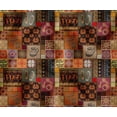 thumbnail image 1 of Soimoi 56 Inch Wide Polyester Canvas Fabric by The Yard - Patchwork Pattern - Brown - Water-Resistant Outdoor & Upholstery Material, 1 of 7