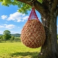 thumbnail image 3 of 9.8 inch Horse Hay Feeder Bag, Large Capacity Small Hole Hay Net, Durable Nylon Mesh Feeding Bag for Equine Livestock Barn Stable Slow Feed, 3 of 6