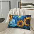thumbnail image 5 of Uemuo Starry Night Sunflower Field Print Throw Pillow Case – Cozy & Soft Cushion Cover, Hypoallergenic Pillow Case for Sleeping, Perfect for Women with Envelope Closure-20"x30", 5 of 6