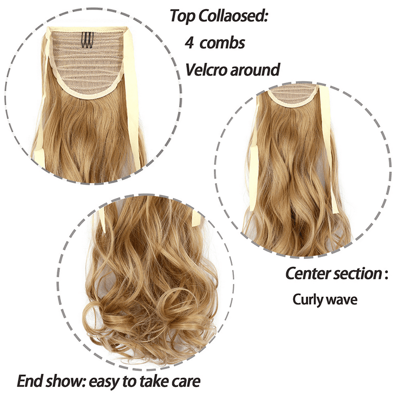 Halo hair extensions top in a ponytail