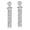 Silver-D, variant on Womens Long Cocktail Cubic Zirconia CZ Marquise Waterfall Dangle Chandlier Earrings