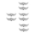 thumbnail image 4 of Masteelf 8 Pcs Rhinestone Wedding Shoe Clips Wing Crystal Shoe Buckles Metal Shoe Clips Sparkling Shoe Charms For Women Wedding Party Shoes Decoration White, 4 of 8