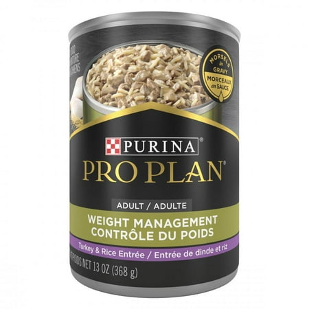 Purina Pro Plan Focus Adult Weight Management Turkey and Rice Entree Canned Dog Food 13-oz, case of 12